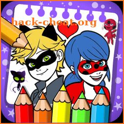 Ladybug coloring miracul cat icon