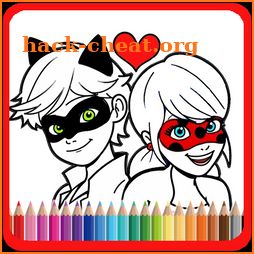 Ladybug miracul & Cat Noir Coloring Game icon