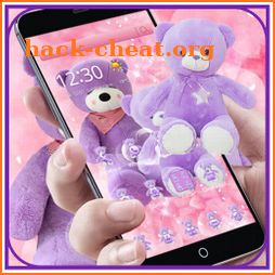 Lavender Teddy Bear Pink Purple Plush Toy Theme icon