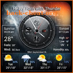 live weather and clock widget icon