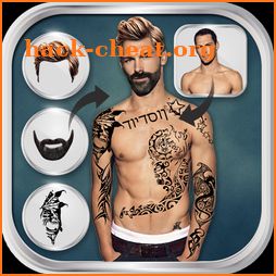 Man Hairstyle Tattoo Editor icon