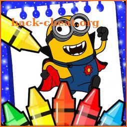 minniones coloring bananas rush icon