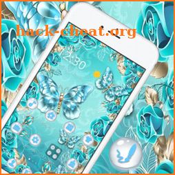 Mint butterfly Rose Theme icon