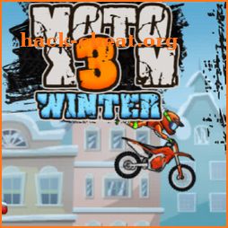 Moto in winter icon