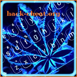 Neon Blue Weed Keyboard Theme icon