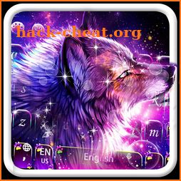 Neon Galaxy Wolf Keyboard icon