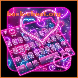 Neon Heart Keyboard Theme icon