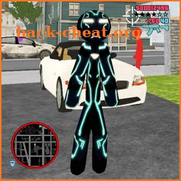 Neon Iron Stickman Rope Hero City Gangstar Mafia icon