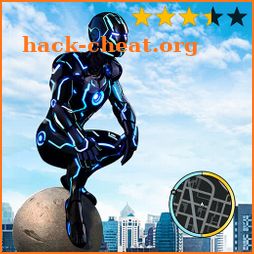 Neon Iron Stickman Rope Hero Gangstar Crime icon