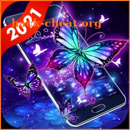 Neon Purple Butterfly Live Wallpapers icon