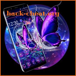 Neon Purple Butterfly Theme icon