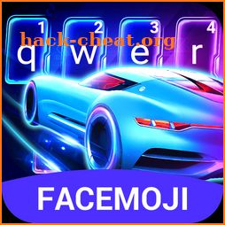 Neon Racing Car 3D Keyboard Theme icon