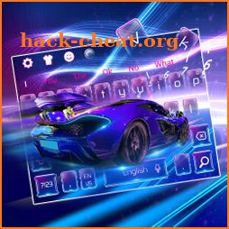 Neon Shiny Sports Car Keyboard Theme icon