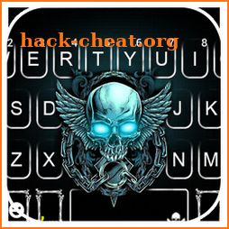 Neon Skull Wing Keyboard Theme icon