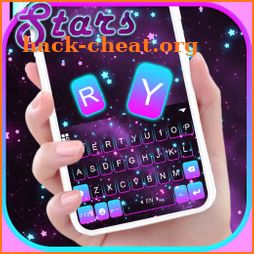 Neon Stars Live Keyboard Background icon