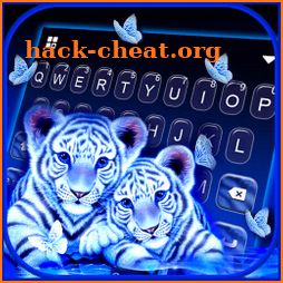 Neon Tiger Cubs Keyboard Background icon