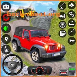 Offroad car driving simulator icon