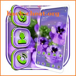 Pansy Flower Purple Theme icon