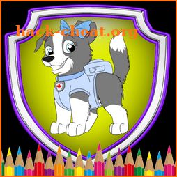 Paw Color Patrol coloring book for kids icon