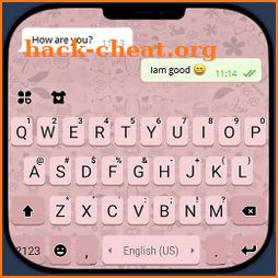 Pink Chat Business Keyboard Background icon