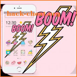 Pink Cool Boom Flash Theme icon