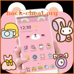 Pink Cute Cartoon Bear Theme icon