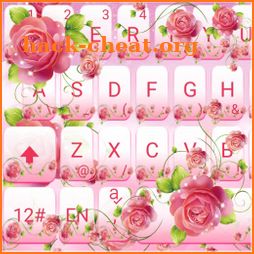 Pink Flower Keyboard Theme icon