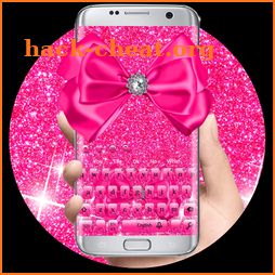 Pink Glitter Bowknot Keyboard icon