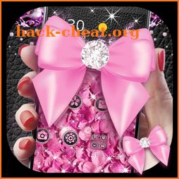 Pink Glitter Diamond Bowknot Theme icon