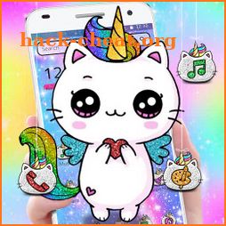 Pink Glitter Unicorn Cat Theme icon