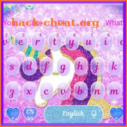 Pink Glitter Unicorn Keyboard icon