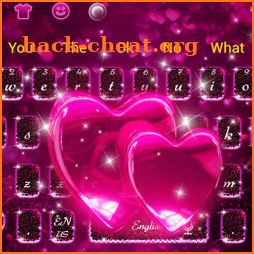 Pink Glossy Glitter Keyboard Theme icon