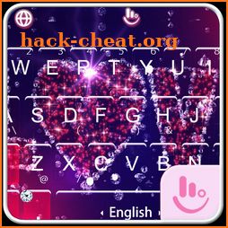 Pink Love Diamond Keyboard Theme icon