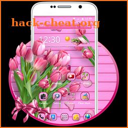 Pink Tulip Flower Theme icon