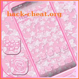 Pink White Flower Theme icon