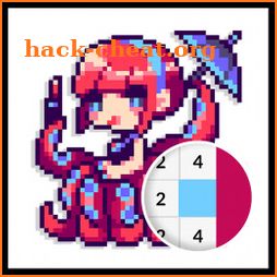 Pixel Art Manga Girl - Number Coloring Books icon