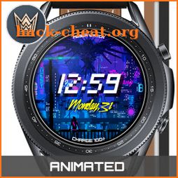 Pixel Cyberpunk Watch Face icon