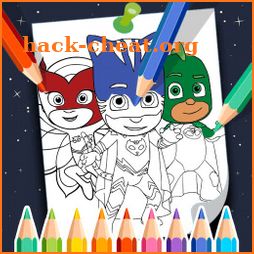 pj coloring book icon