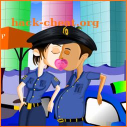 Police couple First love kiss - kissing Game icon