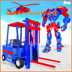 Police Forklift Robot Cop Car Transform Robot Game icon