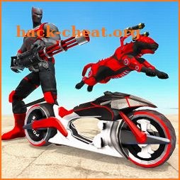 Police Panther Robot Bike Transformation Hero icon