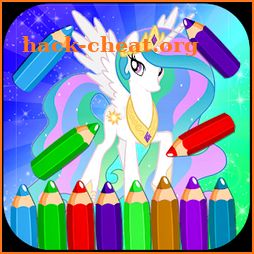 Princess Celestia Coloring Game icon