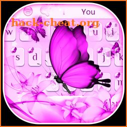 Purple Butterfly Keyboard icon