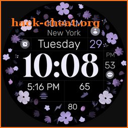 Purple Flowers Watch Face icon