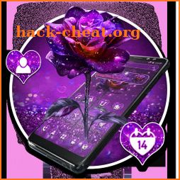 Purple Glitter Dreamy Rose Theme icon