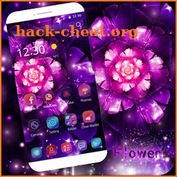 Purple Gorgeous Flowers Neon Theme icon