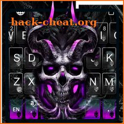 Purple Skull Horns Keyboard Theme icon