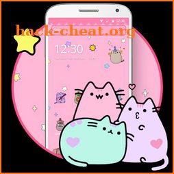 Pusheen Cat Lovely Pink Theme icon