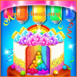 Rainbow Glitter Birthday Cake Maker - Baking Games icon