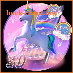 Rainbow unicorn icon